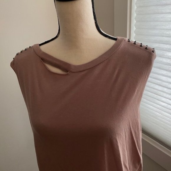 NWT -Ten Sixty Sherman Studded Cutout Tank Top - Picture 3 of 5